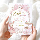 Pearl Pink Bow Coquette Pasen Par Tea Kaart
