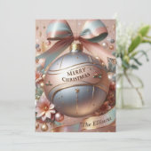 Pearl Pink Ornament Bedankkaart (Staand voorkant)