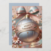 Pearl Pink Ornament Bedankkaart (Voorkant / Achterkant)