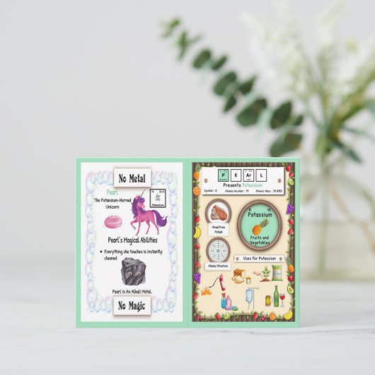 Pearl - Potasium Horn Unicorn Game Kaart (Staand voorkant)