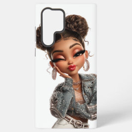 Pearl Pout Glam Girl  Samsung Galaxy Hoesje