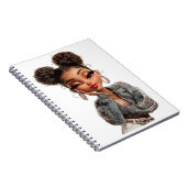 Pearl Pout Glam Girl Spiral Photo Notebook Notitieboek (Rechterzijde)