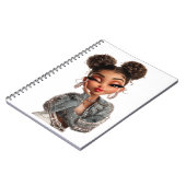  Pearl Pout Glam Girl Spiral Photo Notebook Notitieboek (Linkerzijde)