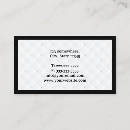 Pearl Quilt Cosmetoloog Visitekaartje (Achterkant)