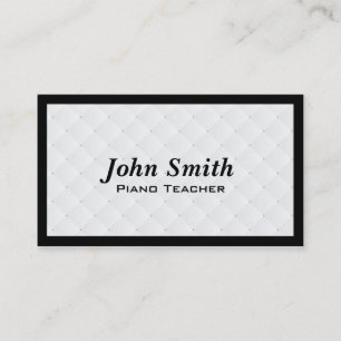Pearl Quilt Piano Teacher Visitekaartje