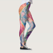 Pearl Rainbow Tie Dye Harlequin Herringbone Leggings (Rechts)
