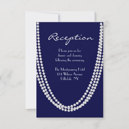 Pearl Reception Card uit 1920 - blauw Kaart (Voorkant)