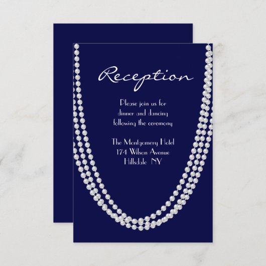 Pearl Reception Card uit 1920 - blauw Kaart (Voorkant / Achterkant)