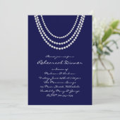 Pearl Rehearsal Dinner Invite 1920 - blauw Kaart (Staand voorkant)