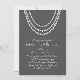 Pearl Rehearsal Dinner Invite 1920 - grijs Kaart