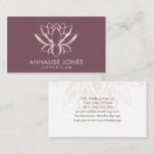 Pearl Roos Gold Lotus Flower Visitekaartje (Voorkant / Achterkant)