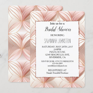 Pearl Roos Goud Abstract Vrijgezellenfeest Kaart