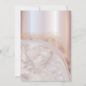 Pearl roos goudmarmer-agaatkalligrafie kaart (Achterkant)