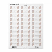 Pearl roos goudmarmer agate kalligrafie etiket (Full Sheet)