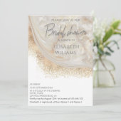 Pearl roos goudmarmer agate kalligrafie kaart (Staand voorkant)