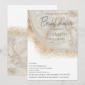 Pearl roos goudmarmer agate kalligrafie kaart (Voorkant / Achterkant)