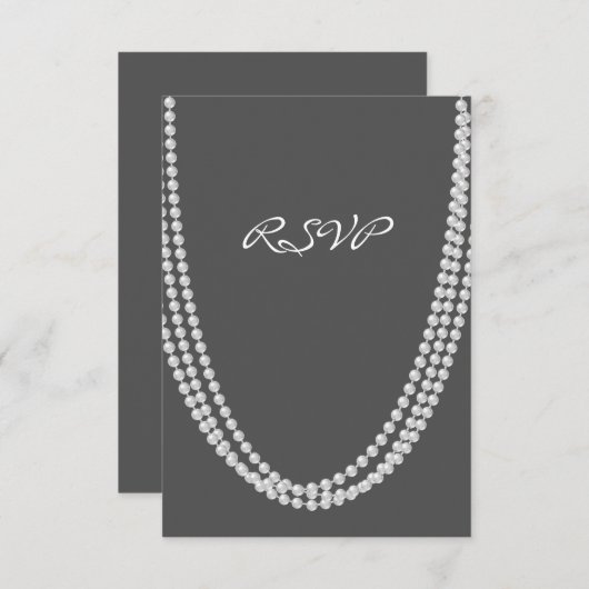 Pearl RSVP uit 1920 - grijs (Voorkant / Achterkant)