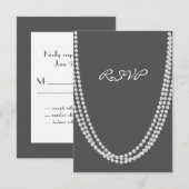 Pearl RSVP uit 1920 - grijs Kaartje (Voorkant / Achterkant)