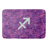 Pearl Sagittarius Zodiac Sign Fuchsia Digital Camo Badmat (Voorkant)