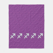 Pearl Sagittarius Zodiac Sign Fuchsia Digital Camo Fleece Deken (Voorkant)