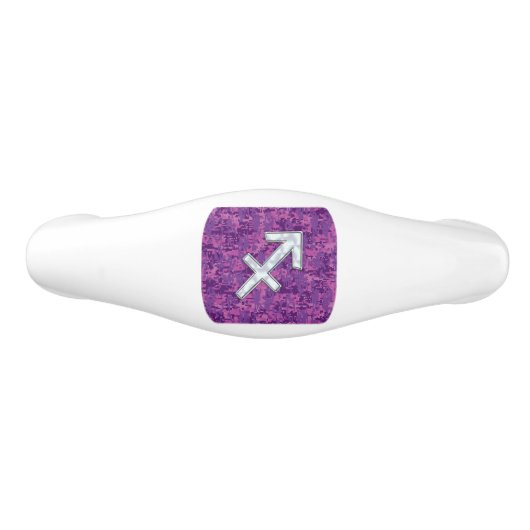 Pearl Sagittarius Zodiac Sign Fuchsia Digital Camo Keramische Ladegreep (Voorkant)