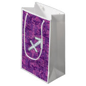 Pearl Sagittarius Zodiac Sign Fuchsia Digital Camo Klein Cadeauzakje (Voorkant Gekanteld)
