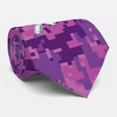 Pearl Sagittarius Zodiac Sign Fuchsia Digital Camo Stropdas (Opgerold)