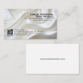 Pearl Satin Fabric Texture Professional Card Visitekaartje (Voorkant / Achterkant)