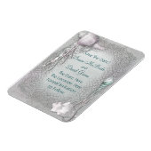 Pearl Seashell Beach Bruiloft Save The Date Magnet Magneet (Linkerzijde)