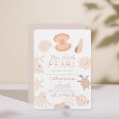 Pearl Seashell Creatures Roze Meisje Baby shower Kaart