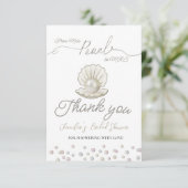 Pearl & Shell Pearlcore Miss naar MRS Vrijgezellen Bedankkaart (Staand voorkant)