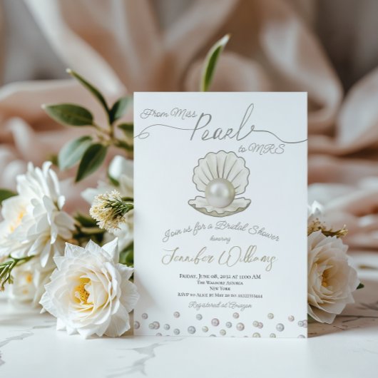 Pearl & Shell Pearlcore Miss naar MRS Vrijgezellen Kaart