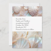 Pearl Shells Classic Elegant Save the Date Kaart (Voorkant)