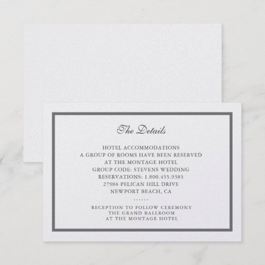 Pearl Shimmer Details Kaart (Voorkant / Achterkant)