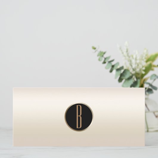 Pearl Shimmer Gold Glam Monogram Cadeaubon (Staand voorkant)