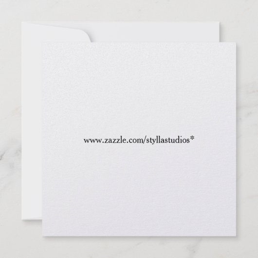 Pearl Shimmer Kaart 5,25 x 5,25 inch, inclusief en (Achterkant)