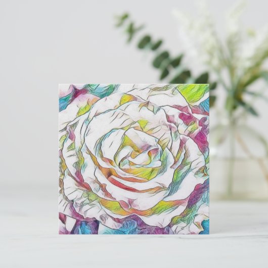 Pearl Shimmer Kaart 5,25 x 5,25 inch, inclusief en (Staand voorkant)