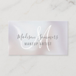 Pearl Shimmer Monogram Makeup Artist Visitekaartje