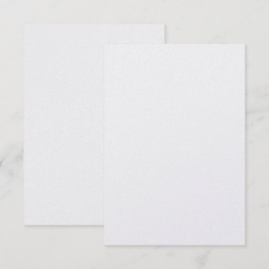 Pearl Shimmer Paper Flat Wedding Dank u kaart (Voorkant / Achterkant)