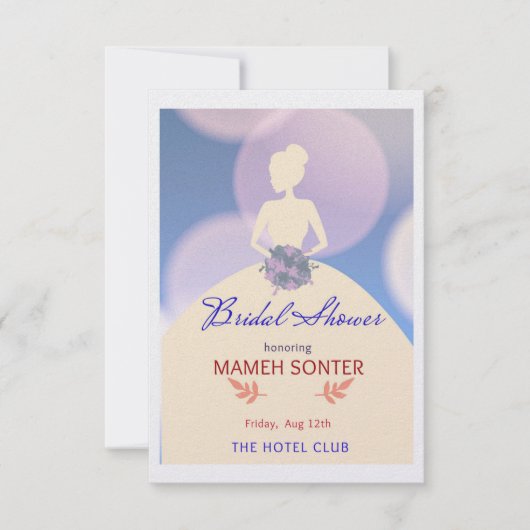 Pearl Shimmer Paper Roze Vrijgezellenfeest Kaart (Voorkant)