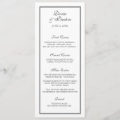 Pearl Shimmer Wedding Menu (Voorkant)