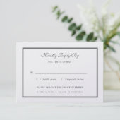 Pearl Shimmer Wedding RSVP-kaart RSVP Kaartje (Staand voorkant)