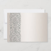 Pearl Silver Border 25th Jubileum Party Kaart (Achterkant)