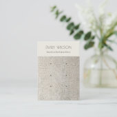 Pearl Silver Leather Texture 3 Earning Display Visitekaartje (Staand voorkant)