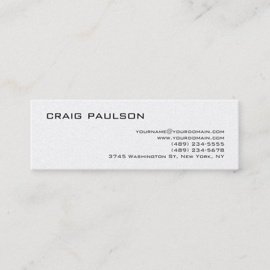 Pearl Simple Trendy Modern Plain Visitekaartje (Voorkant)