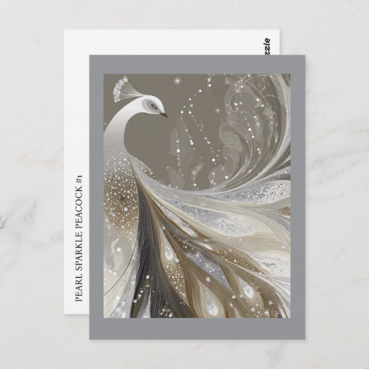PEARL SPARKLE PEACOCK #1 BRIEFKAART (Voorkant / Achterkant)