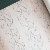 Pearl Sparkly Laurel Floral Silver Diamonds Cadeaupapier