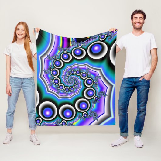 Pearl Spiral Fleece Blanket (In situ)