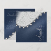 Pearl Square verjaardagsuitnodiging Kaart (Voorkant / Achterkant)