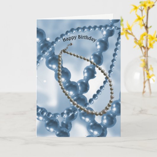 Pearl Strands Birthday Kaart (Gele Bloem)